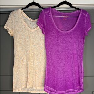 Women's American Eagle Purple and Light Orange Tops